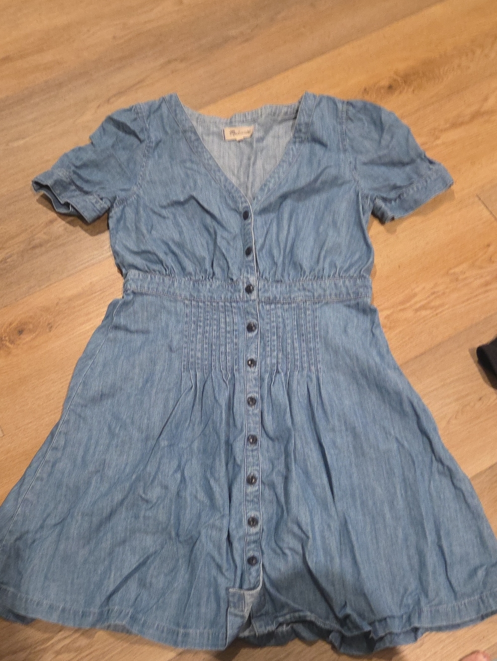 Madewell Light Blue Denim Button-Front Mini Dress